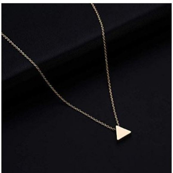 Single Triangle Necklace (Gold) - Picture 4 of 7